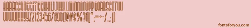 Buenos-Schriftart – Braune Schriften auf rosa Hintergrund