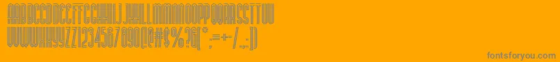 Buenos-Schriftart – Graue Schriften auf orangefarbenem Hintergrund