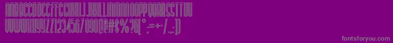 Buenos-Schriftart – Graue Schriften auf violettem Hintergrund