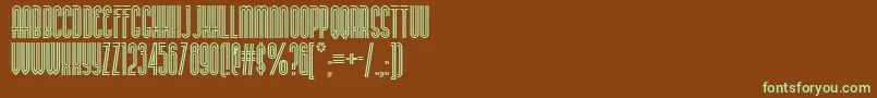 Buenos-fontti – vihreät fontit ruskealla taustalla
