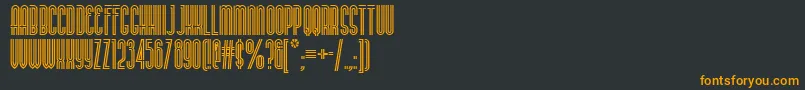 Buenos-fontti – oranssit fontit mustalla taustalla