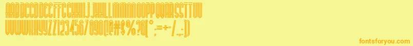 Buenos Font – Orange Fonts on Yellow Background