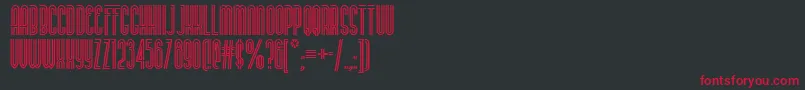 フォントBuenos – 黒い背景に赤い文字