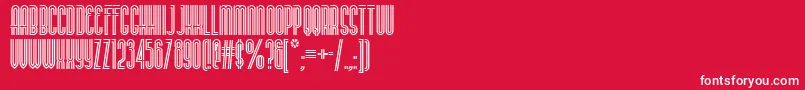 フォントBuenos – 赤い背景に白い文字