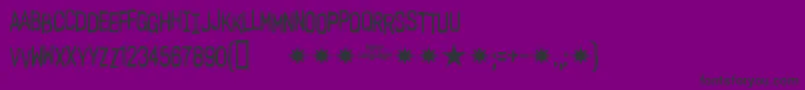 Harshlanguageac Font – Black Fonts on Purple Background