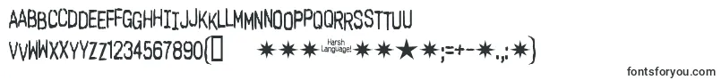 Harshlanguageac-Schriftart – Schriften für Microsoft Word