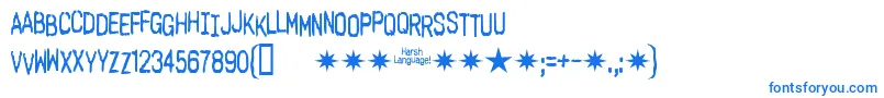 Harshlanguageac Font – Blue Fonts