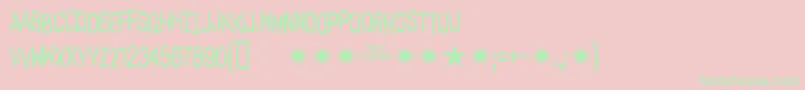 Harshlanguageac Font – Green Fonts on Pink Background