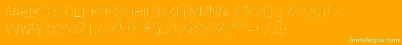 InvisiblerrorFast-Schriftart – Grüne Schriften auf orangefarbenem Hintergrund