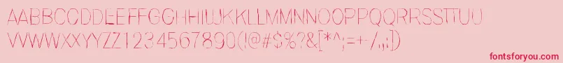 InvisiblerrorFast-Schriftart – Rote Schriften auf rosa Hintergrund