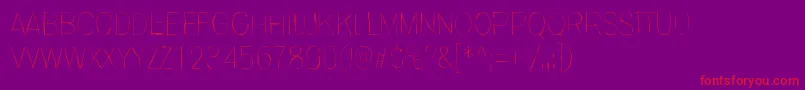 InvisiblerrorFast-Schriftart – Rote Schriften auf violettem Hintergrund