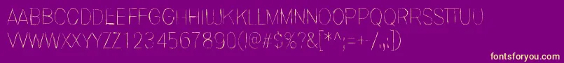 InvisiblerrorFast Font – Yellow Fonts on Purple Background