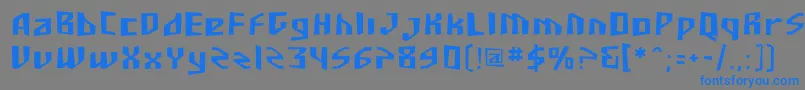 Sfjunkculture Font – Blue Fonts on Gray Background