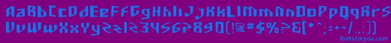 Sfjunkculture Font – Blue Fonts on Purple Background