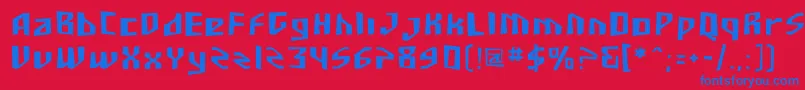 Sfjunkculture Font – Blue Fonts on Red Background