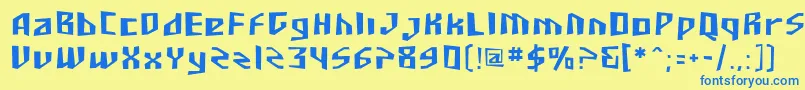 Sfjunkculture Font – Blue Fonts on Yellow Background