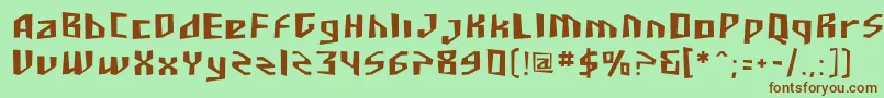 Sfjunkculture Font – Brown Fonts on Green Background