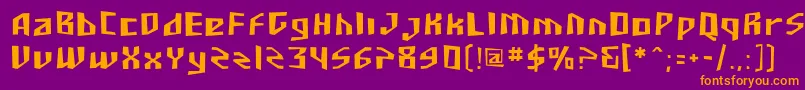 Sfjunkculture Font – Orange Fonts on Purple Background