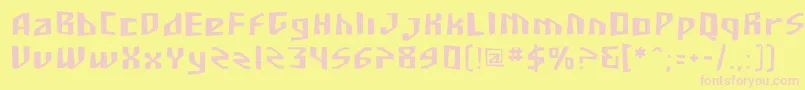 Sfjunkculture Font – Pink Fonts on Yellow Background