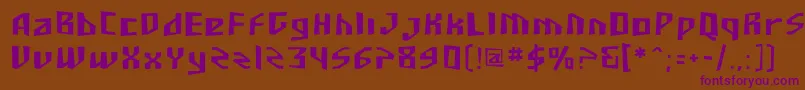 Sfjunkculture Font – Purple Fonts on Brown Background