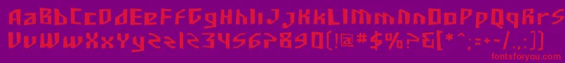 Sfjunkculture Font – Red Fonts on Purple Background
