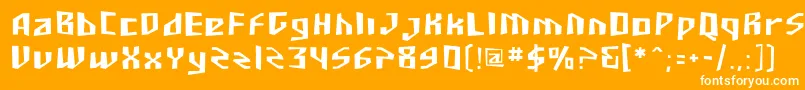 フォントSfjunkculture – オレンジの背景に白い文字