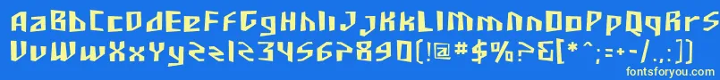 Sfjunkculture Font – Yellow Fonts on Blue Background