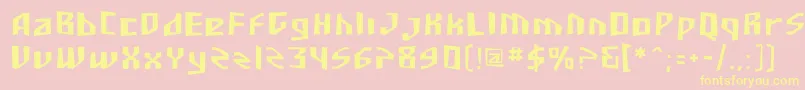 Sfjunkculture Font – Yellow Fonts on Pink Background