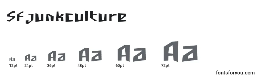 Sfjunkculture Font Sizes
