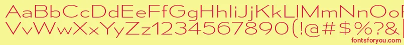 MesmerizeExEl Font – Red Fonts on Yellow Background