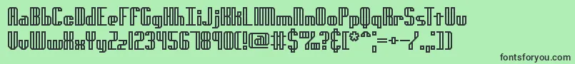 Шрифт GenotypeHBrk – чёрные шрифты на зелёном фоне