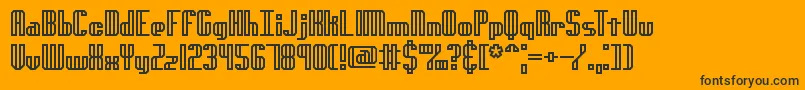 GenotypeHBrk-Schriftart – Schwarze Schriften auf orangefarbenem Hintergrund