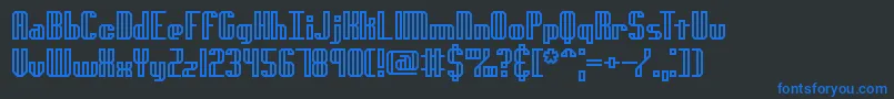 GenotypeHBrk Font – Blue Fonts on Black Background