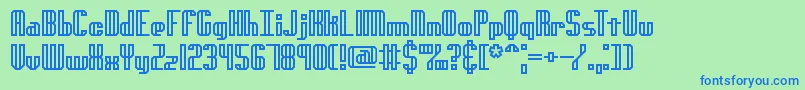 GenotypeHBrk Font – Blue Fonts on Green Background