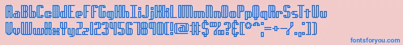 フォントGenotypeHBrk – ピンクの背景に青い文字