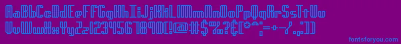 GenotypeHBrk-Schriftart – Blaue Schriften auf violettem Hintergrund