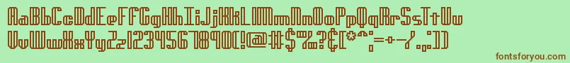 Шрифт GenotypeHBrk – коричневые шрифты на зелёном фоне
