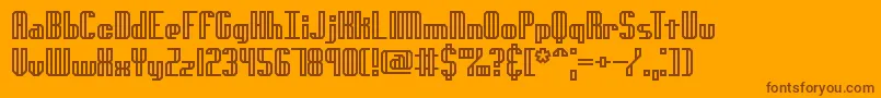 フォントGenotypeHBrk – オレンジの背景に茶色のフォント