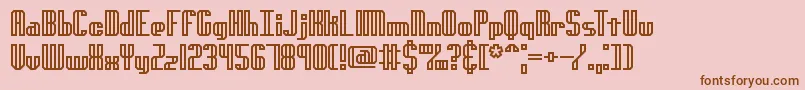 GenotypeHBrk-Schriftart – Braune Schriften auf rosa Hintergrund
