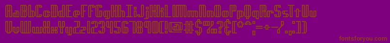 GenotypeHBrk-Schriftart – Braune Schriften auf violettem Hintergrund