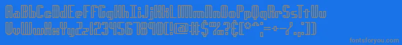 GenotypeHBrk-fontti – harmaat kirjasimet sinisellä taustalla