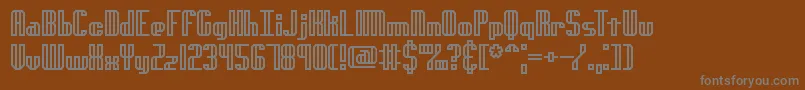 フォントGenotypeHBrk – 茶色の背景に灰色の文字