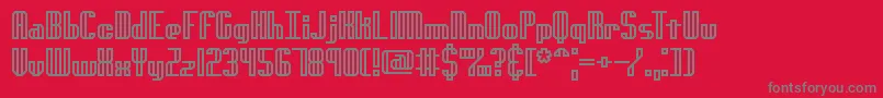 フォントGenotypeHBrk – 赤い背景に灰色の文字