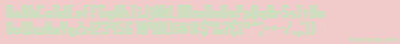 GenotypeHBrk-fontti – vihreät fontit vaaleanpunaisella taustalla