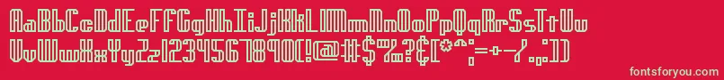 GenotypeHBrk Font – Green Fonts on Red Background