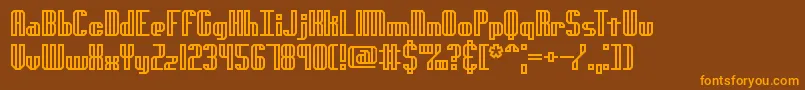 GenotypeHBrk Font – Orange Fonts on Brown Background