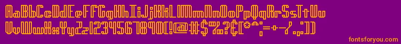 GenotypeHBrk Font – Orange Fonts on Purple Background