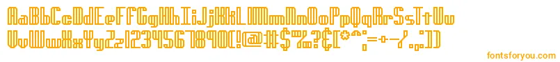 GenotypeHBrk-Schriftart – Orangefarbene Schriften auf weißem Hintergrund