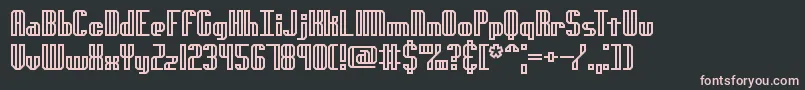 Шрифт GenotypeHBrk – розовые шрифты на чёрном фоне