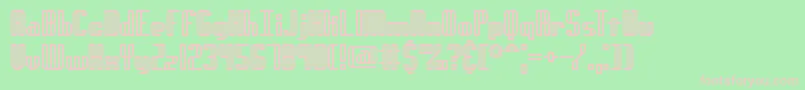 フォントGenotypeHBrk – 緑の背景にピンクのフォント